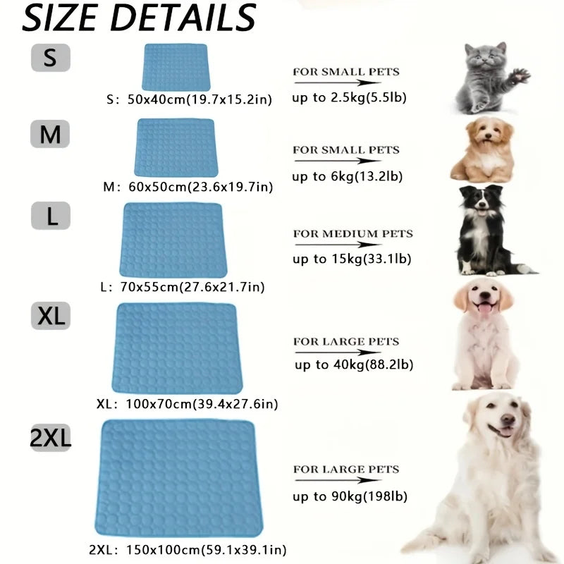 Pet Cooling Mat Hot weather Ice Pad Cooling Blanket